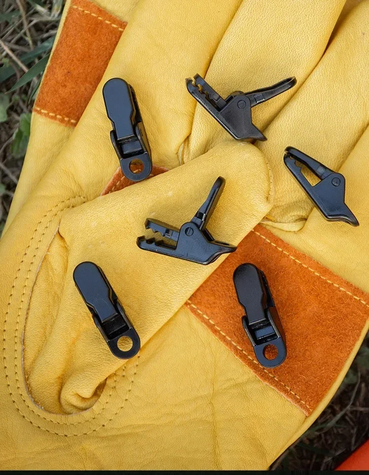 Robuste Campingzelt-Clips (10/20/50 Stück): Windfeste Krokodilklemmen – Fixierhaken für Planen und Zelte für den Außeneinsatz – Detail 4