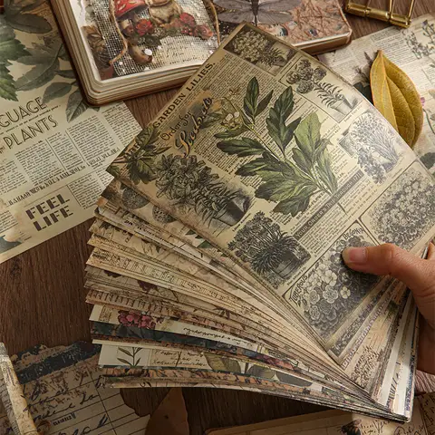 30 pcs Vintage INS material paper Planner handmade DIY Scrapbooking Diary Album Background paper Craft Supplies