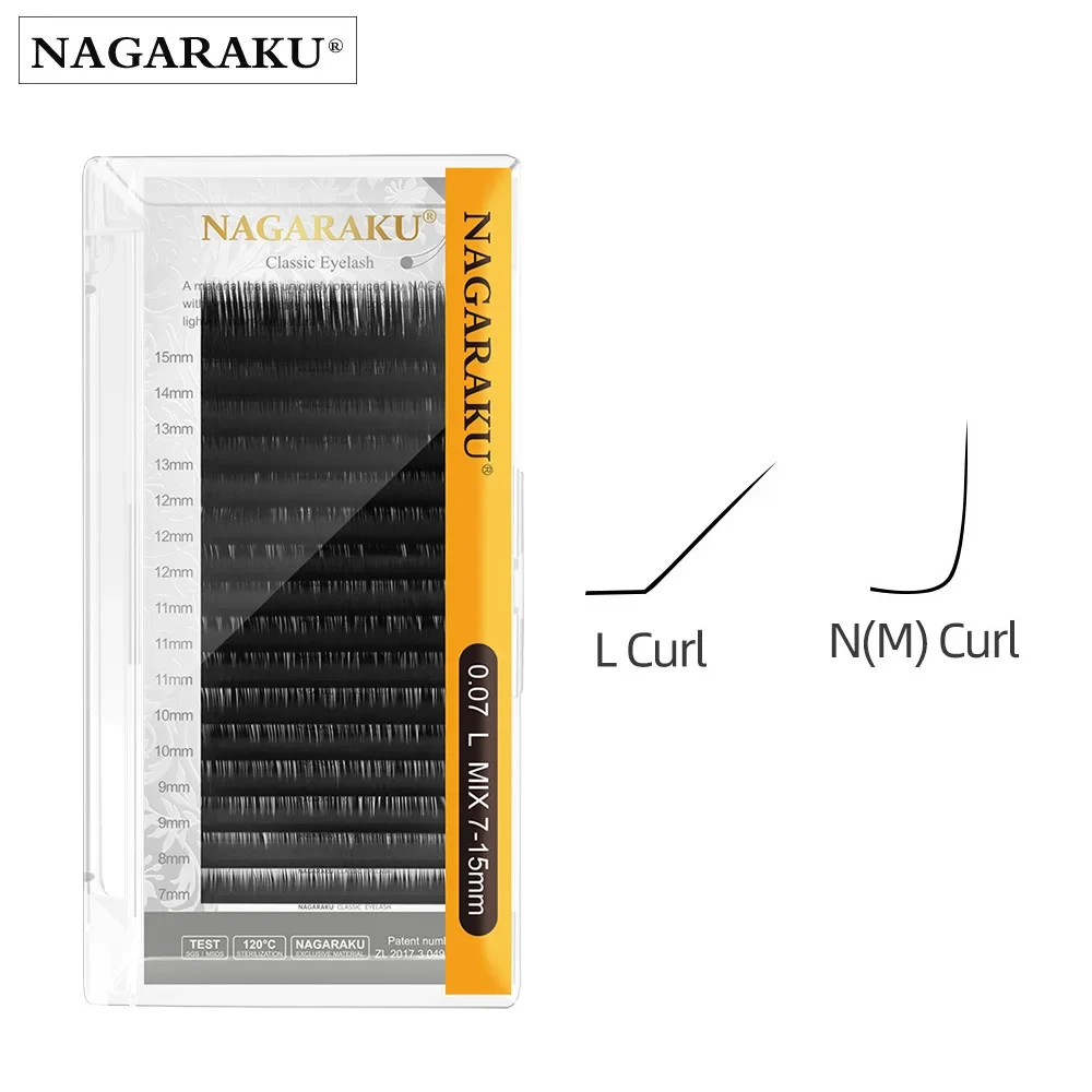 NAGARAKU N curl M L curl mink eyelash individual makeup false lashes magnetic eyelashes maquillaje eyelash extension cilios