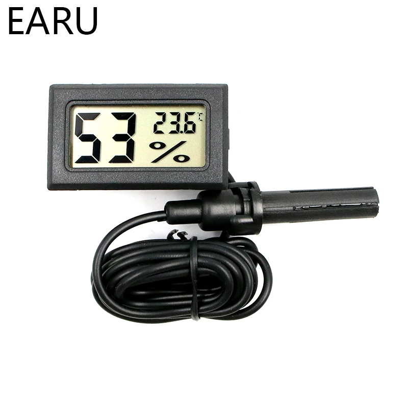 Mini LCD Digital Thermometer Hygrometer Thermostat Indoor Convenient Temperature Sensor Humidity Meter Gauge Instruments Probe