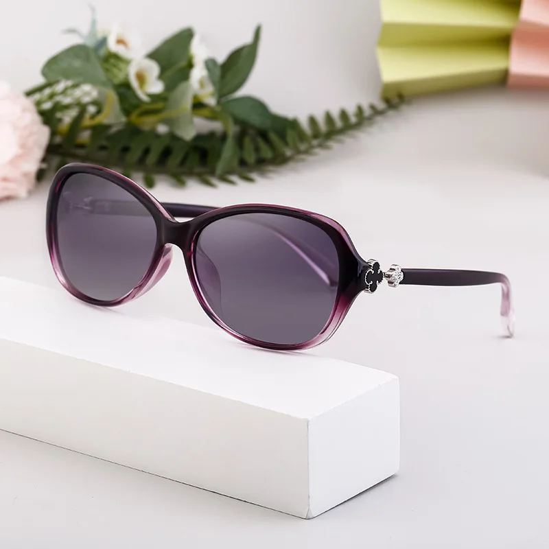 New Diamond Elliptical Women's Polarized Sunglasses Fashion Women's Luxury Driving Glasses Sunscreen Mirrors Windproof Mirrors