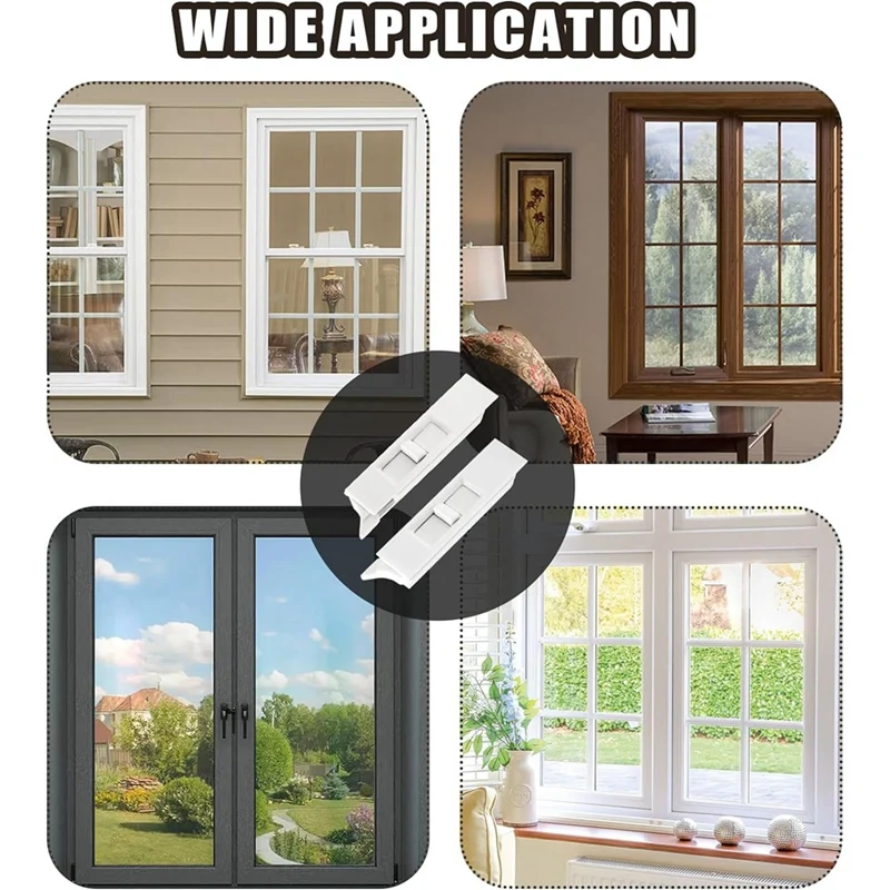 6Pairs Tilt Latch,Plastic Construction Window Tilt Latch Replacement,Snap-In Latch Pairs Spring Loaded Window Latch Lock