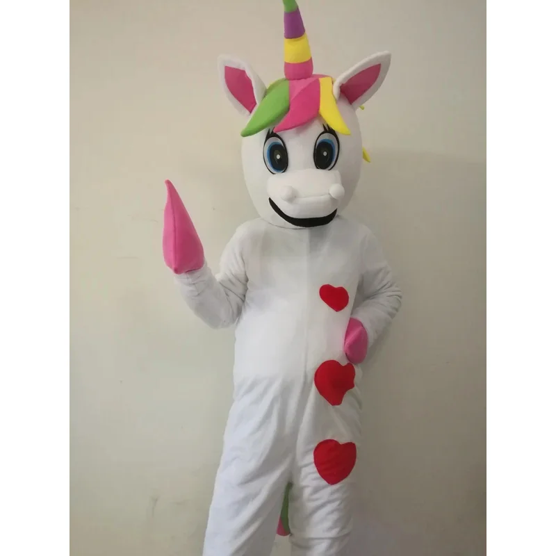 Pink Unicorn Walking Cartoon Mascot Custom Performance Stage Promotional Costume