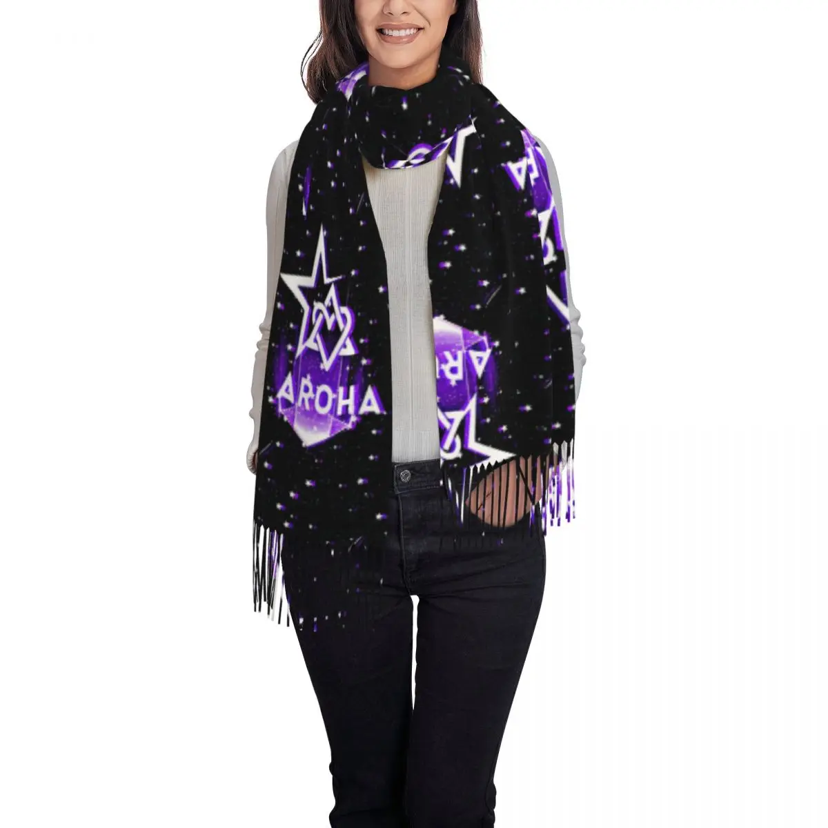 Custom Print Kpop Astroed MJ Jinjin Cha Eun Woo Yoon San Ha Rocky Scarf Women Men Winter Fall Warm Scarves Shawl Wrap