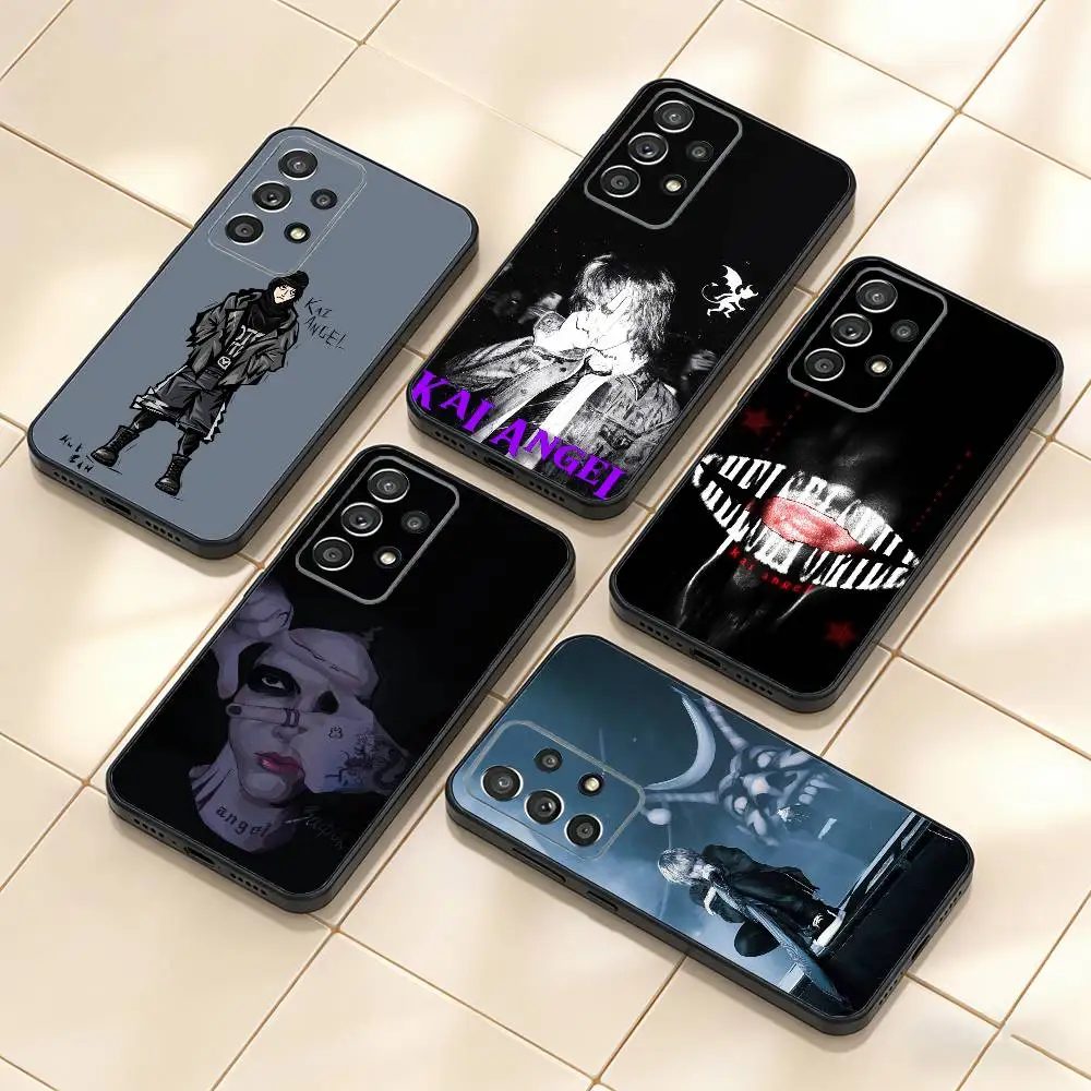 Чехол для телефона Singer K-Kai Angel Damage для Samsung S25, S24, S21, S22, S23, S30, Ultra, S20, Plus, FE, Note, 10, 9, 5G, черный