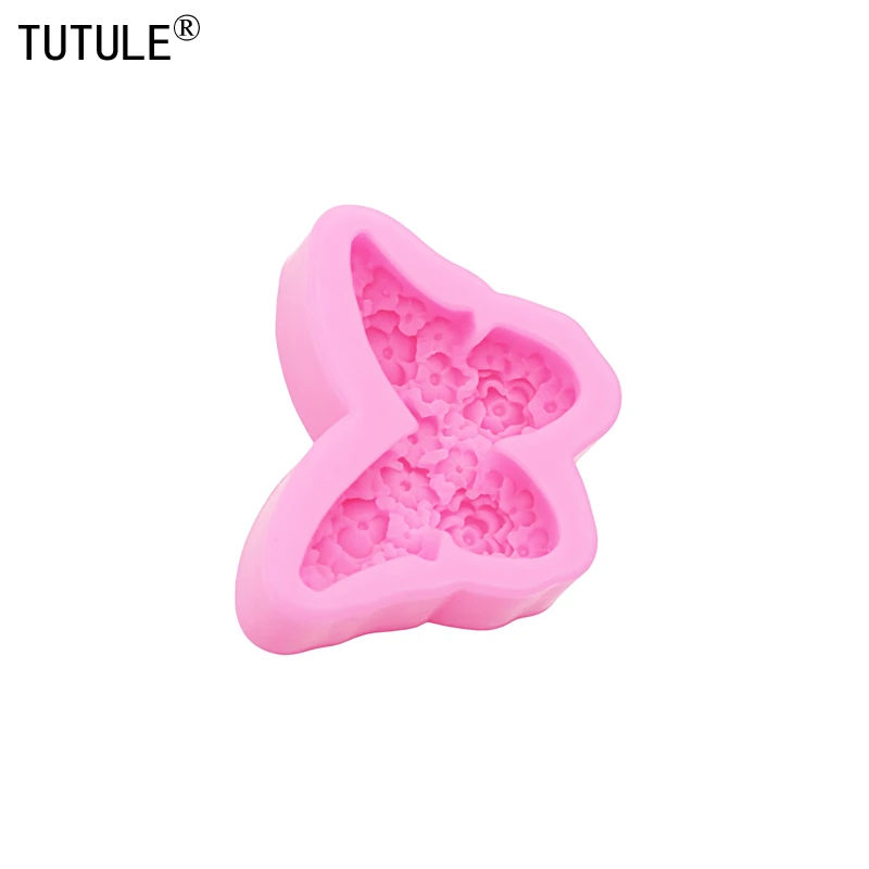 3D flower butterfly scented candle silicone mold drop glue decorative epoxy resin mold DIY butterfly chocolate silicon cake mold