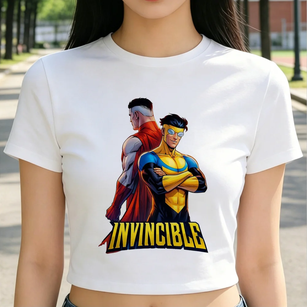 Invincible cropped top shoujo cute emo anime tshirt japan scene  jojifuku cutecore manga