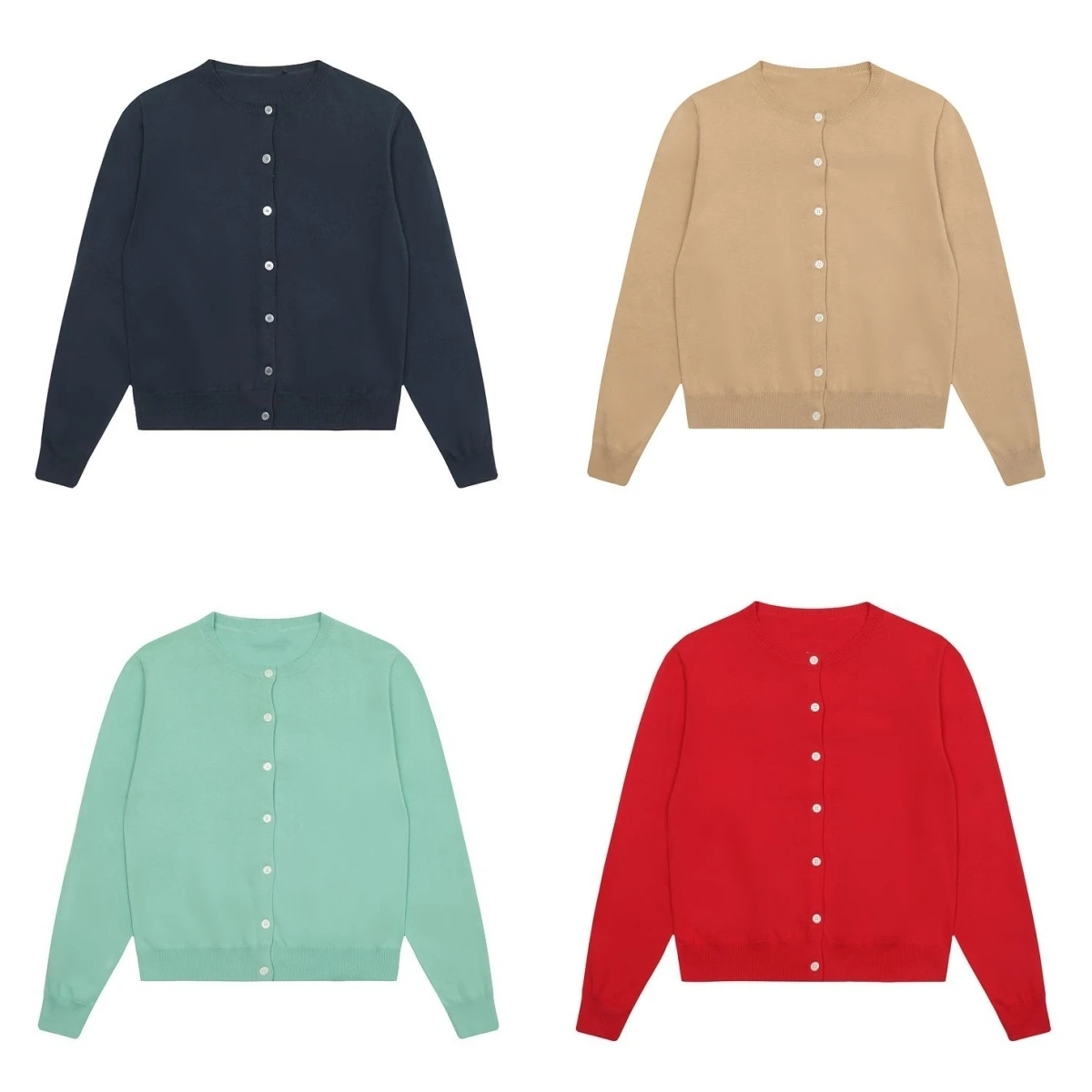 

Designer cardigan womens sweater classic old money style 100% cotton slim fit designer clothes womens