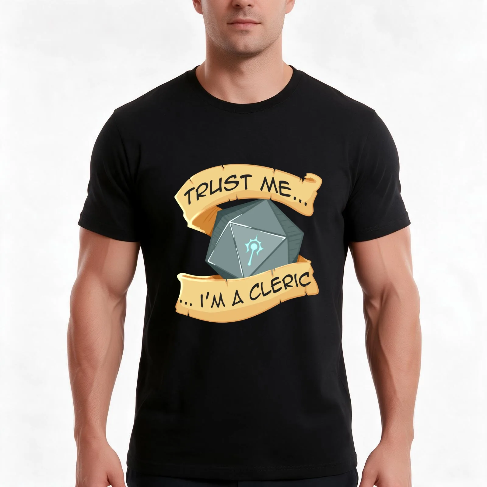Trust me, I'm a Cleric T-Shirt, Summer Casual Cotton Tee, Oversized Streetwear Tops, Vintage Graphic Print, Unisex Men Women