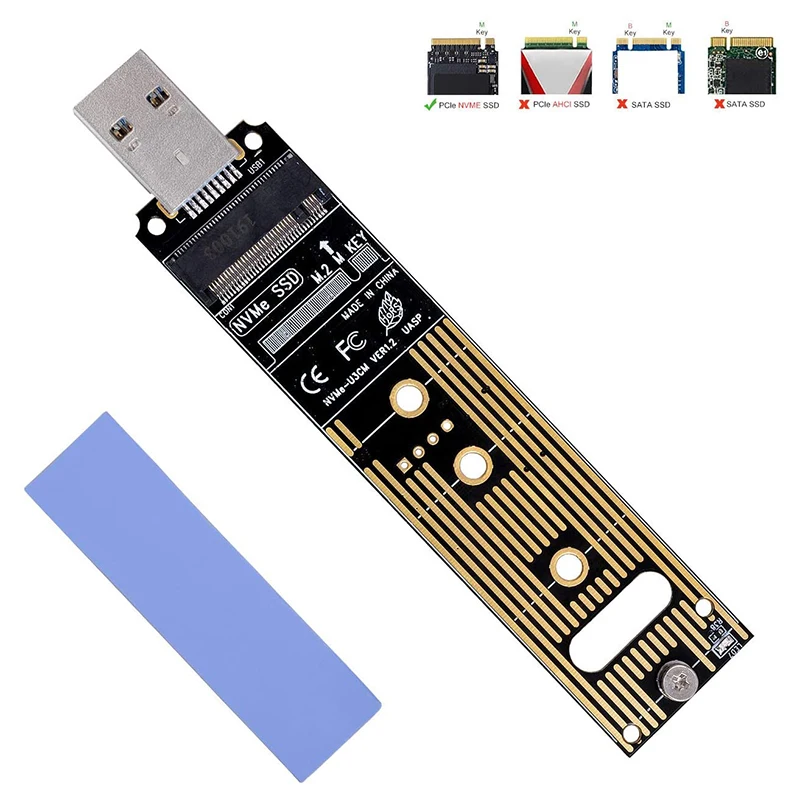 Placa adaptadora tipo-a de alto desempenho, dois em um, ssd, estado sólido, troca quente, usb3.1, conversor interno, cartão adaptador m.2 usb3.1