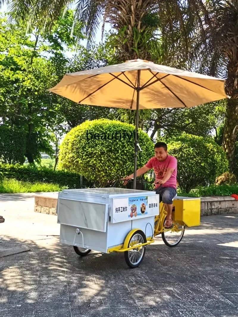 

Arrivals h Nordic stall push, night market promotion, wrought iron, flower shop mobile booth, can ride three-wheeled