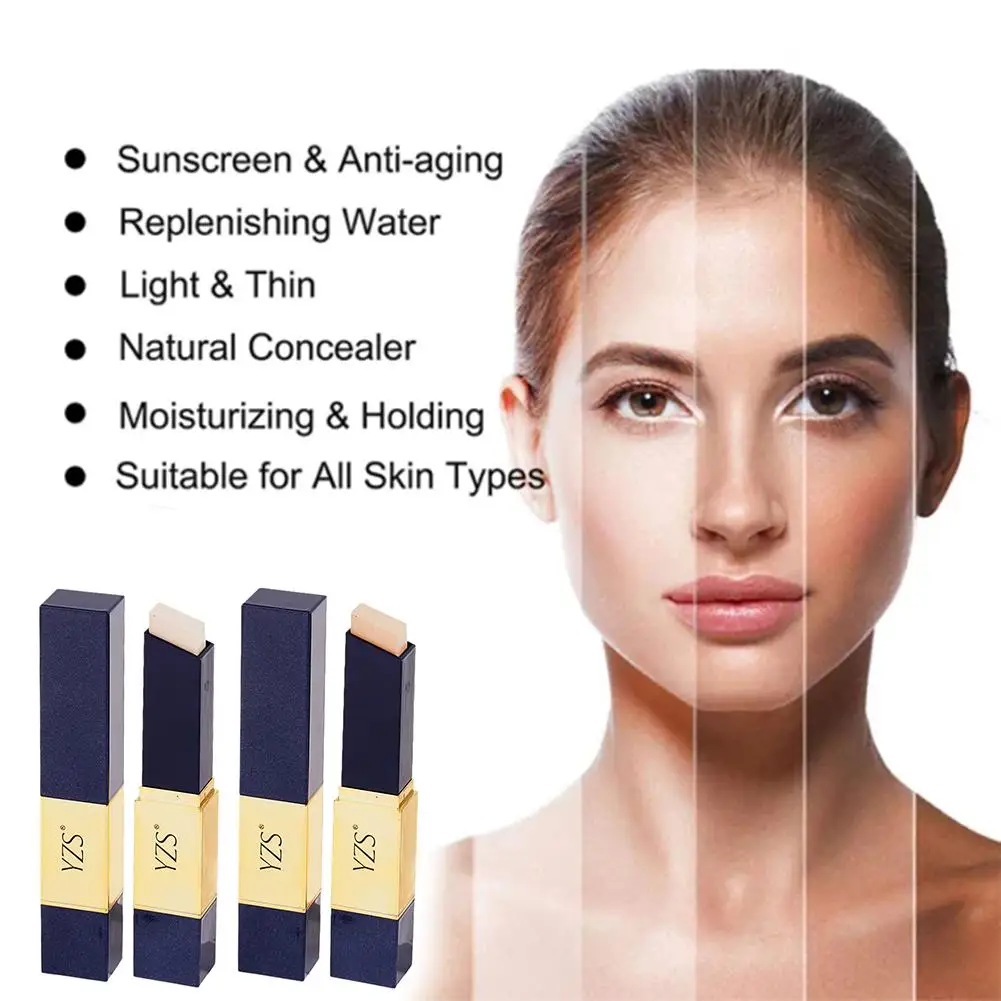 1 Pcs Double Head Concealer Stick Soft Foundation Brush Waterproof Base Facial Cream Pencil Makeup Primer Mackup Highlighte N7E7