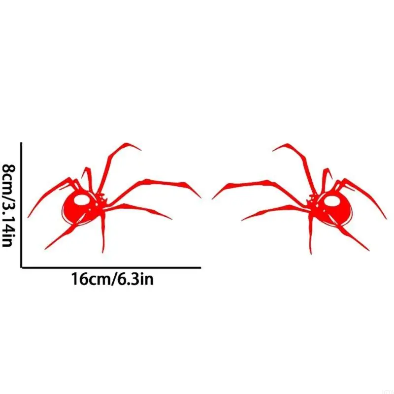 Halloween Spiders Decal Pair for Bike Fairing, Helmet and Car Glass, Neat Accent for Custom Panel Styling D7YA