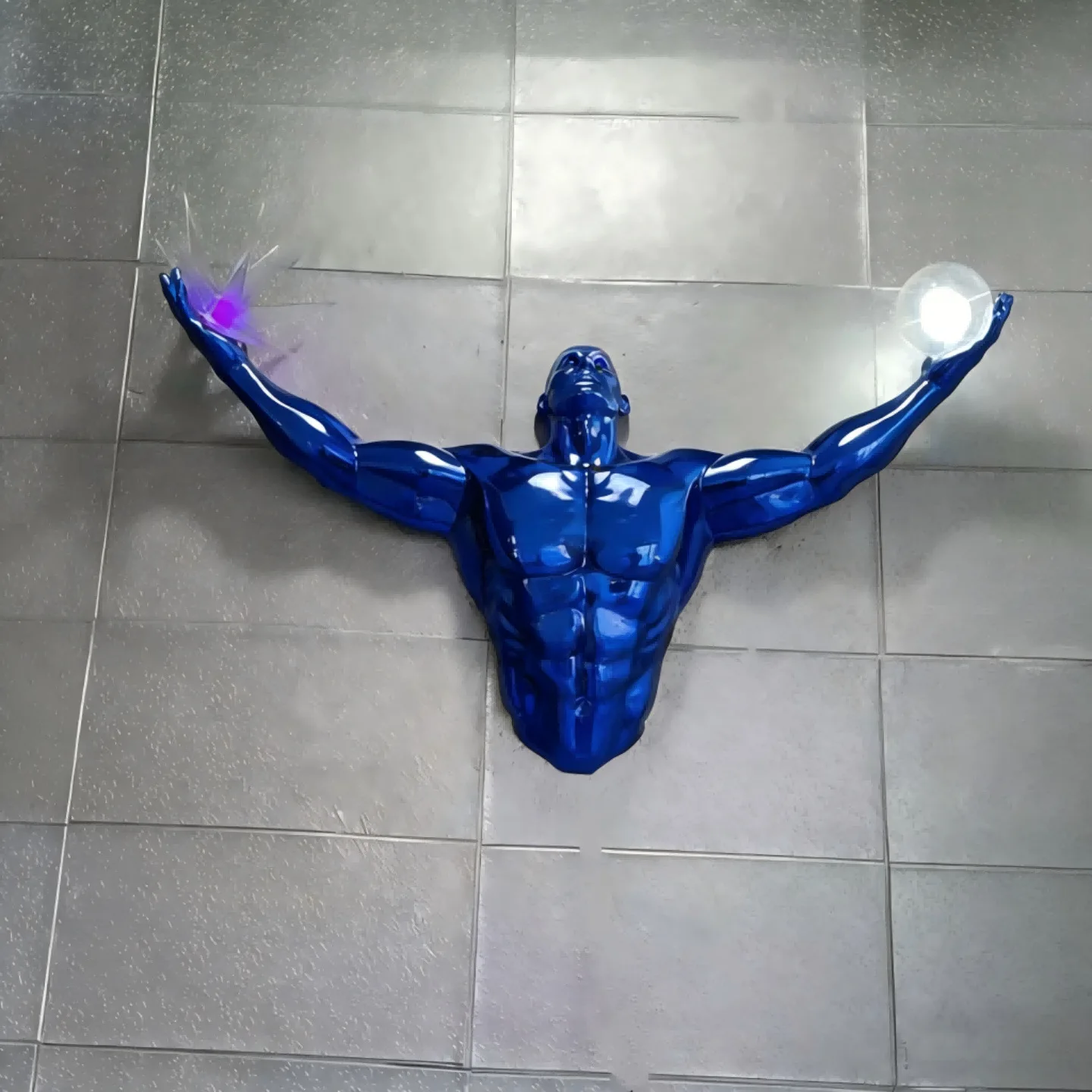 YAO sculpture model luminous mural painting hanging lights bar Internet cafe KTV entrance decoration