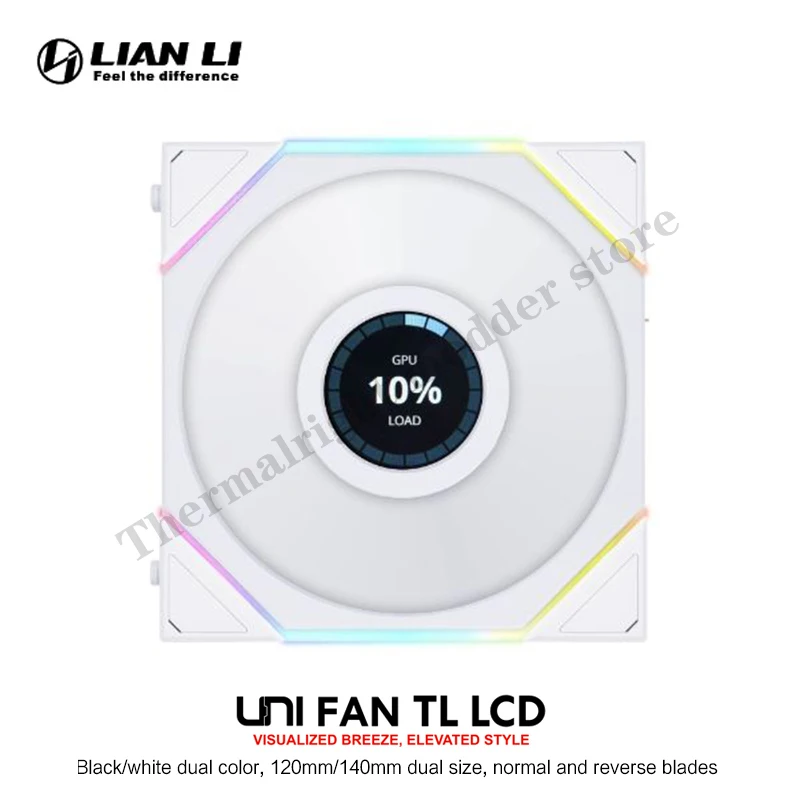 Imagem -03 - Lian li Lcd Tl120 Tl140 Forward Reverse Uni Fan Argb 1.6 Monitor Display 400*400 Pcs Pack Nova Chegada