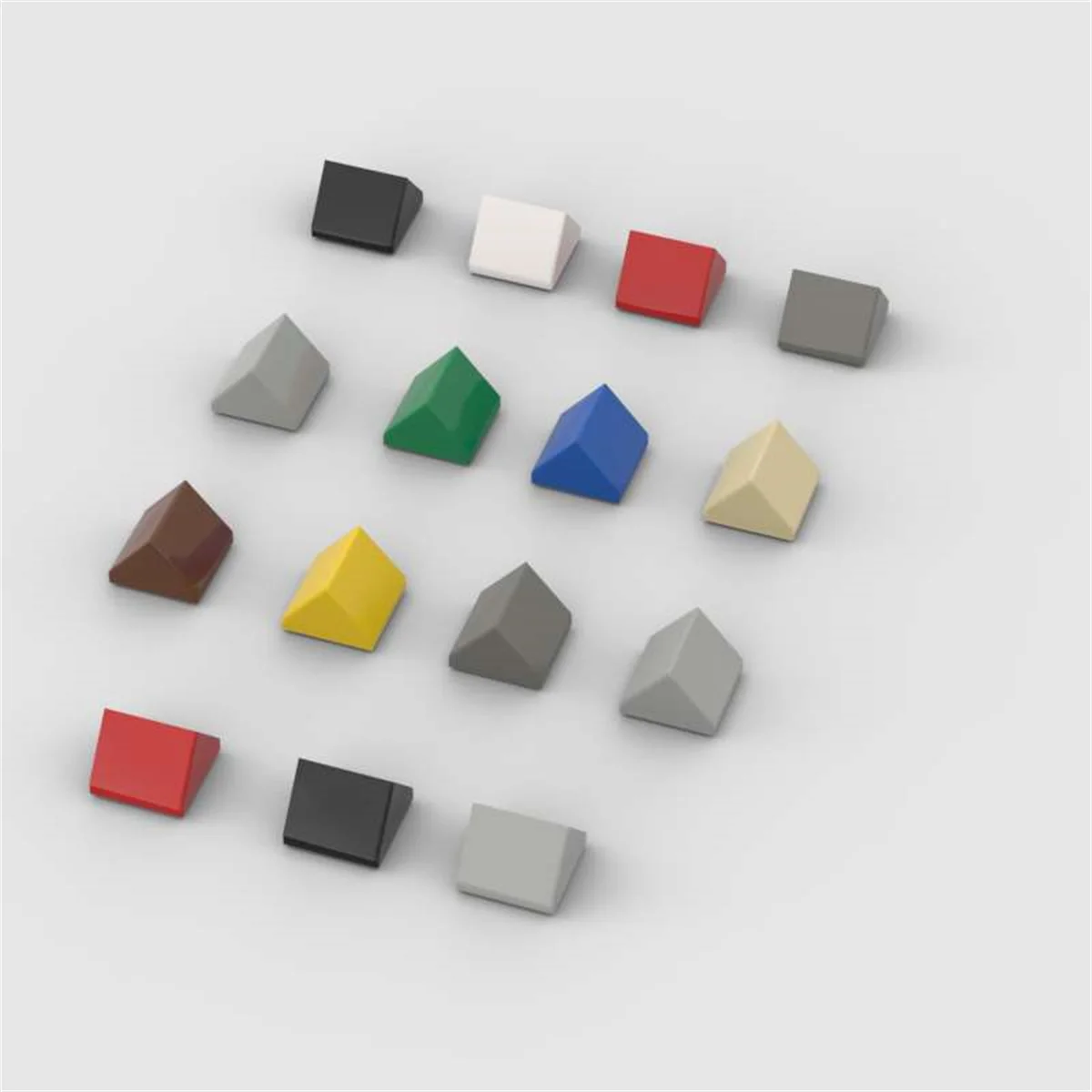 10 Stück Puzzle-Teile 35464 Schräge 45° 1x1 Bausteine Set Doppelhaus Lehrreiche Bausteine Spielzeug Geburtstagsgeschenk