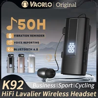 Bluetooth 6,0 CLIP-ON auricular inalámbrico de negocios recordatorio de vibración de llamada, informe de número de voz, sesión de fotos con un solo clic, auriculares 50H