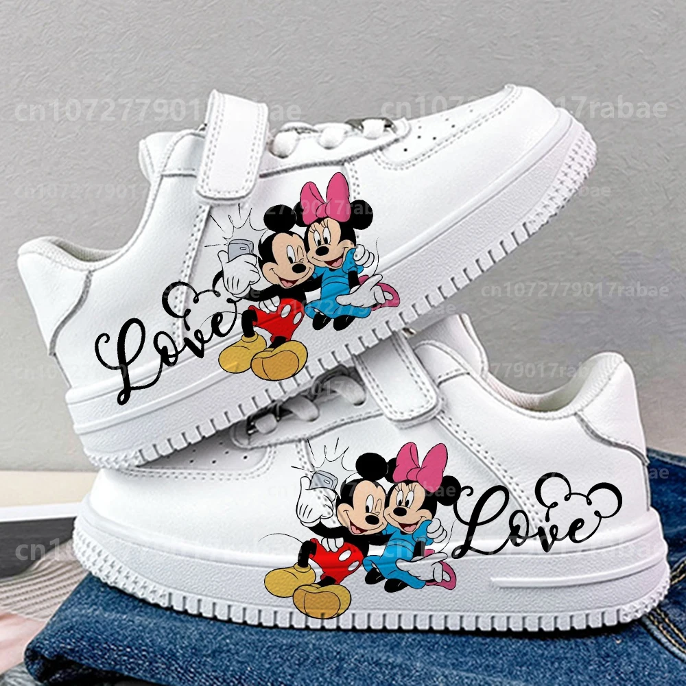 Chaussures de sport Micky Minnie pour enfants, baskets isolantes en peluche pour étudiants, chaussures de course décontractées pour jeunes filles et