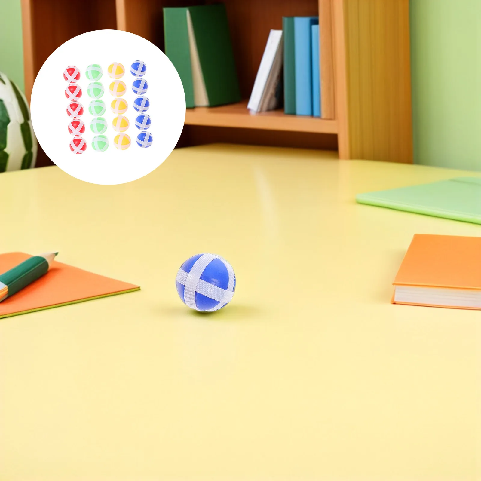 20Pcs Sticky Balls Dart Game Lightweight Hook Loop Kids Hand Eye Coordination Training Outdoor Indoor Fun Board Game Supplies