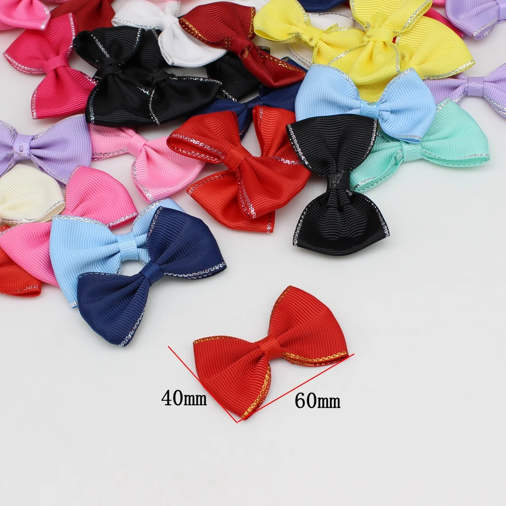 10 or 30pcs/lot 40mm-60mm Grosgrain Ribbon Bows Wedding Party Ribbon Cake Clothing Garment Embellishment Crafts Accessory