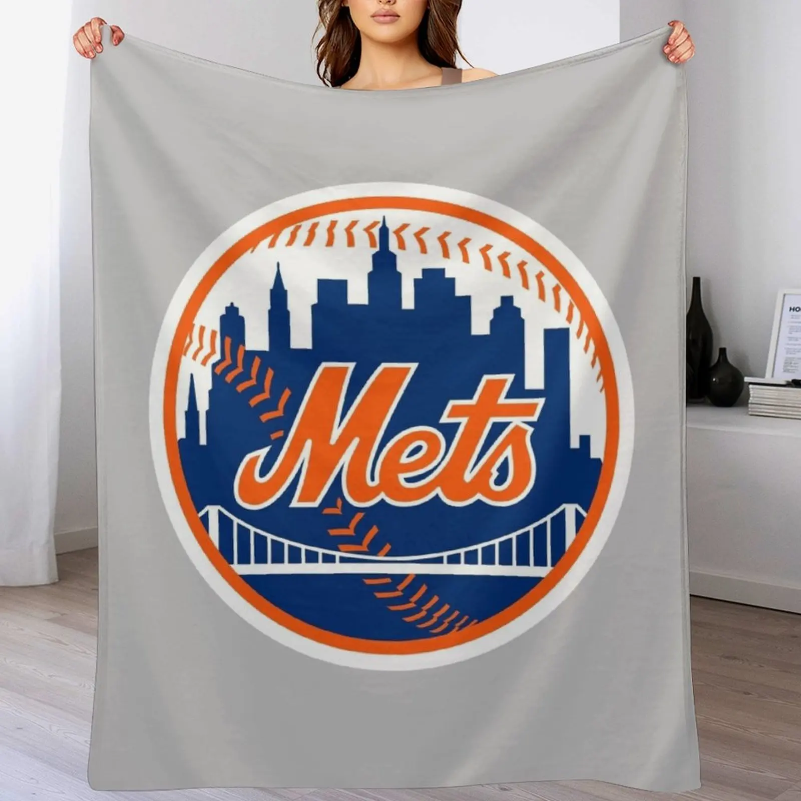 

funnyMets-New-Yorkicon Throw Blanket Luxury Designer christmas gifts For Sofa Thin Custom Blankets