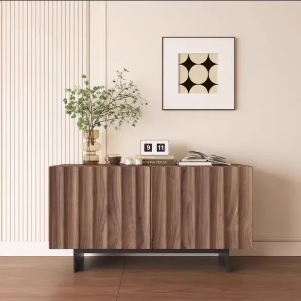 Corrugated side cabinet, restaurant, storage wine cabinet, home entrance hall cabinet, wabi sandy wind bucket cabinet