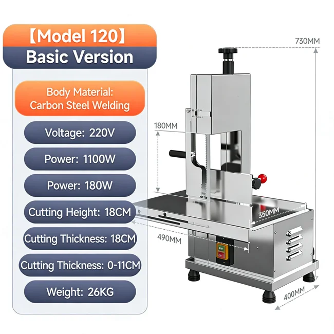 -For High Quality Semi-Automatic Electric Meat Bone Saw Machine for Nuts Processing 110V/220V 1 Year Warranty 1100W*