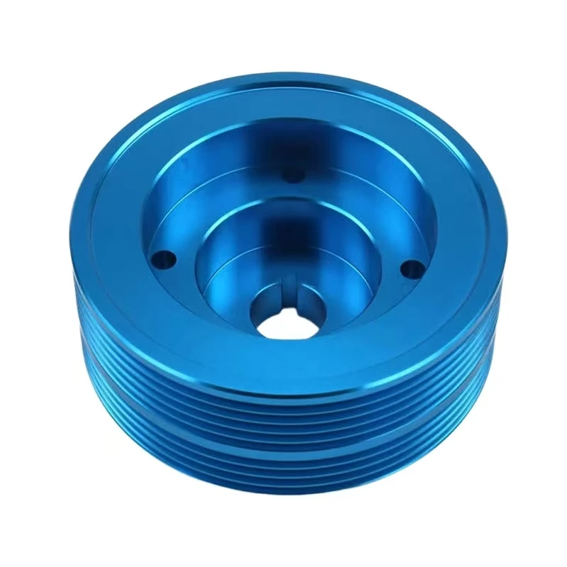 خدمة التصنيع باستخدام الحاسب الآلي الرخيصة خدمة العملاء المخصصة الطحن الدقيق من سبائك الألومنيوم الأزرق الخيوط رمح الأكمام