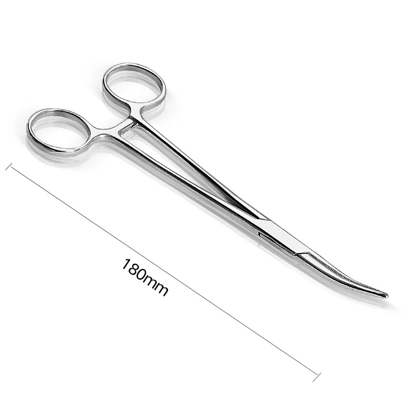 Roestvrijstalen borgtang Arteriële chirurgische clips Gebogen rechte vishaaktang Hemostatische pincet Handgereedschap