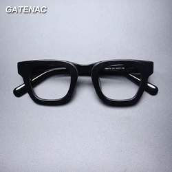 Gatenac Acetate Handmade Glasses Frame Men Vintage 2024 New Designer Eyeglasses Frame Women Retro Japan Luxury Brand Eyewear