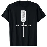 2025 New White Monster Funny Graphic Meme T-Shirt Men Women Tees Short Sleeve HigT-shirt Unisex Summer Tops Vintage