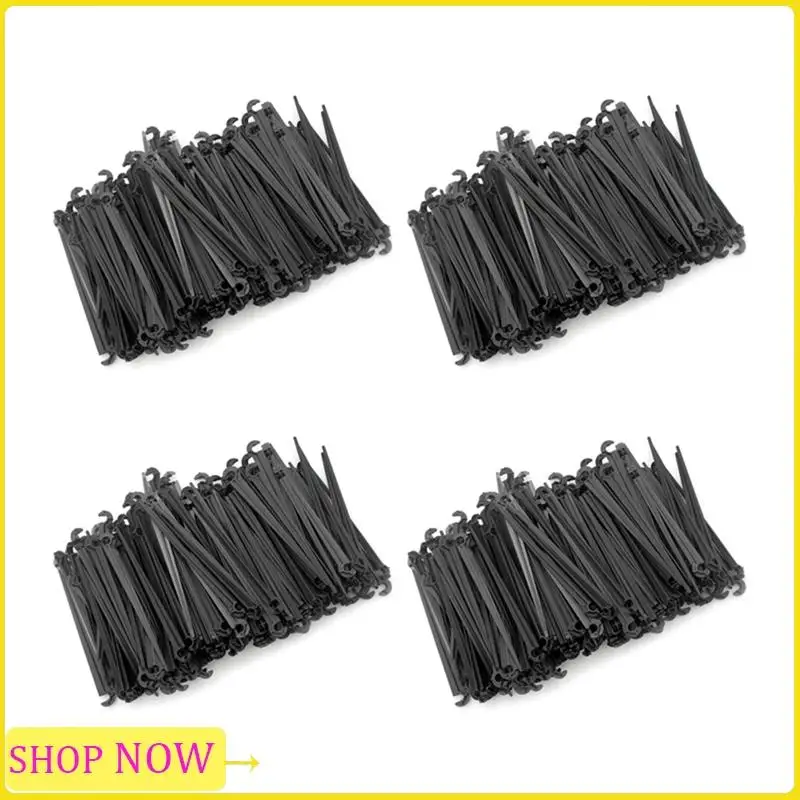 Especial Irrigation Drip Support Stakes 1/4 Inch Tubing Hose For Vegetable Gardens Flower Beds Herbs Gardens Black 800 Pack
