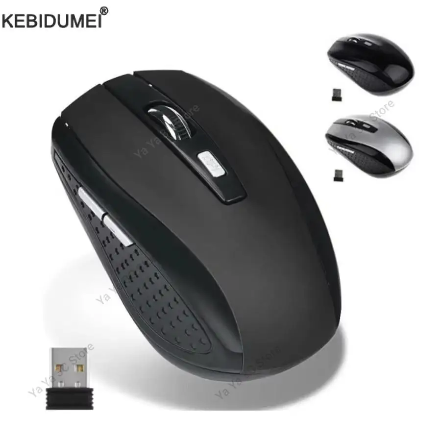 Ratón inalámbrico de 2,4G para juegos, ratón óptico ajustable de 1600DPI para oficina, ratón de diseño ergonómico para Notebook, PC, MacBook