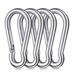 M4 M5 M6 M8 M10 304 Stainless Steel Spring Snap Hook Ring Outdoor Safety Hook Hoist Chain Pet Rope
