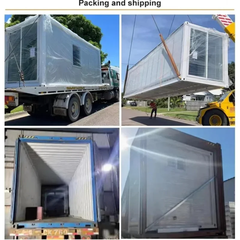Recipiente expansível de 40/20 pés, casa pequena, vila pré-fabricada, 2-4 quartos com banheiro e cozinha, casa móvel modular para adultos