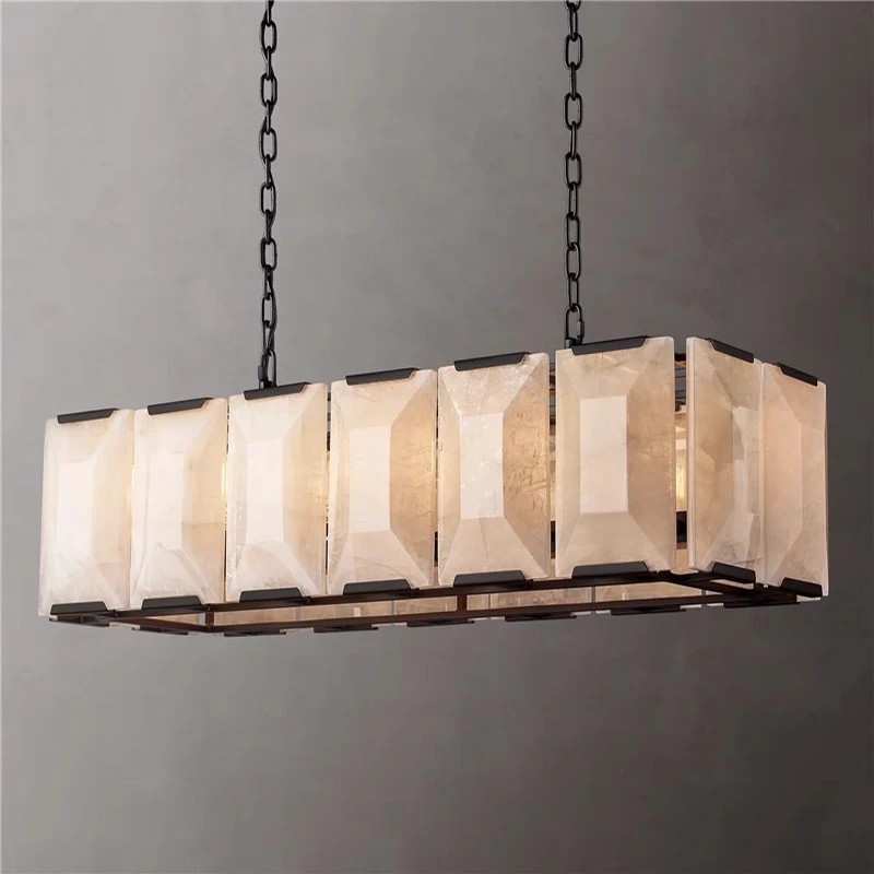 Retro Vintage American Led Crystal Hanging Lamps Chandelier Lighting Lustre Suspension Luminaire Lampen For Living Room