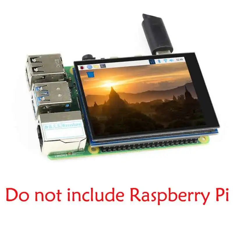 Raspberry Pi 2.8 بوصة DPI LCD شاشة تعمل باللمس بالسعة 480 × 640 بكسل IPS 40PIN GPIO واجهة لـ Raspberry Pi 4B/3B +/صفر