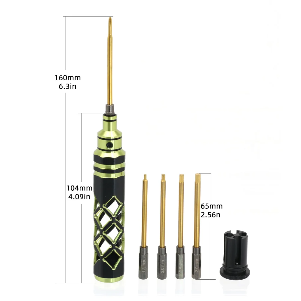 Hex Screw Driver Screwdriver Set 1.5mm 2.0mm 2.5mm 3.0mm Hexagon Tool 5-in-1 For FPV Racing Drone Heli Airplane Car Boat RC Part