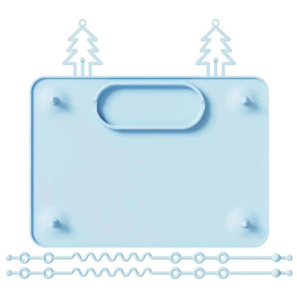 Multifunctional Strong Suction Placemats Silicone with 2 Straps Suction Plates Anti-slip Safe Mat for Infants Toddlers