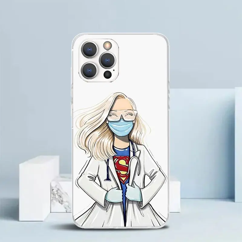 Medicine Nurse Doctor Phone Case For IPhone 16 17 Air 16E 15 14 Plus 13 Mini 12 11 Pro Max 7 8 + SE 2020 Soft TPU Back Cover 16