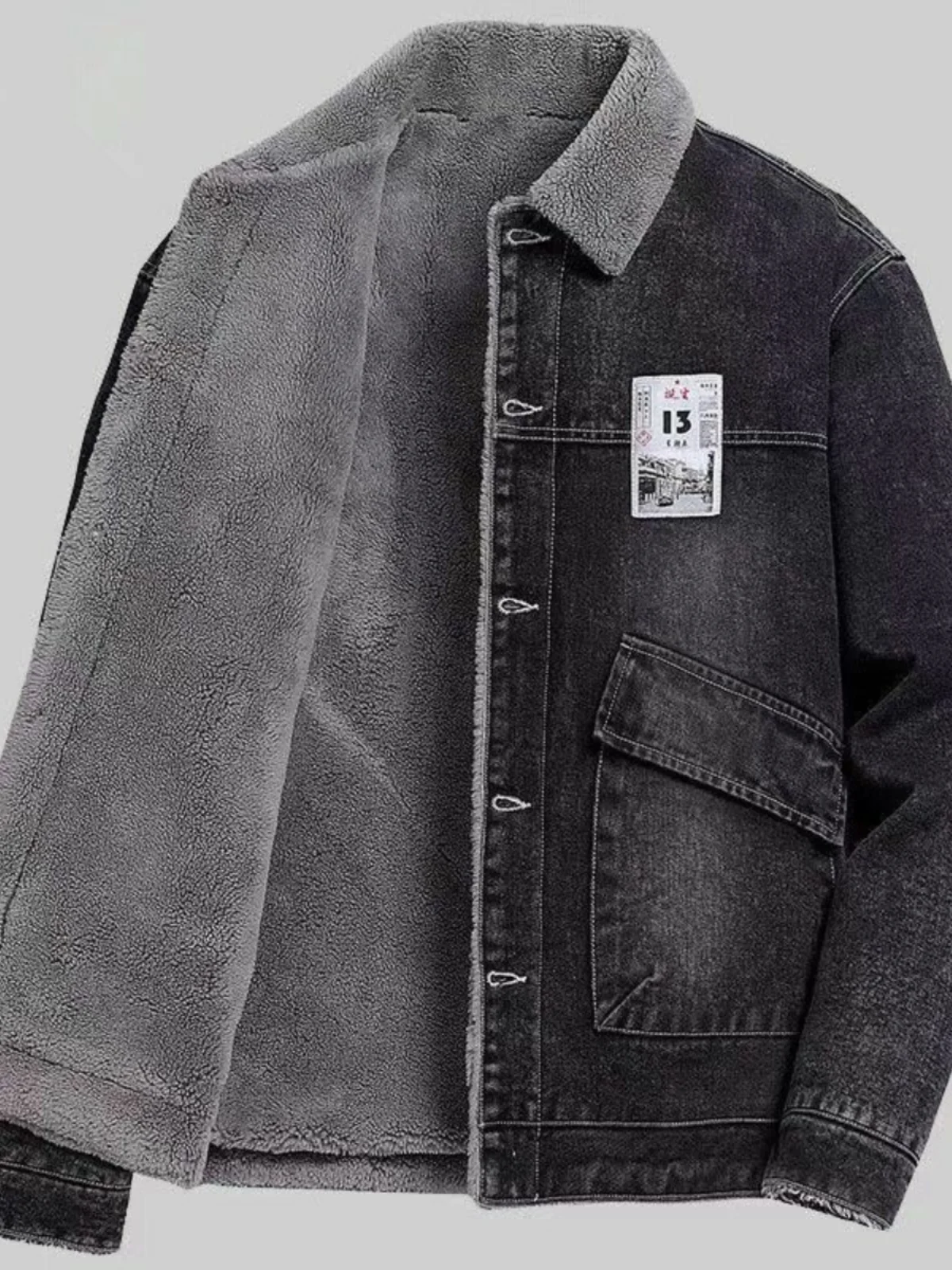 

Новая мужская джинсовая куртка на осень-зиму, утепленная, повседневная, ветрозащитная, классическая, свободного кроя, для ежедневной носки