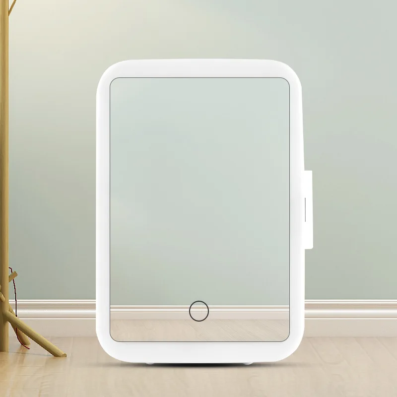 4L مرآة ماكياج المنزل سيارة ثنائي الغرض مرآة التجميل قناع مستحضرات التجميل حفظ الطازجة ثلاجة صغيرة الفريزر