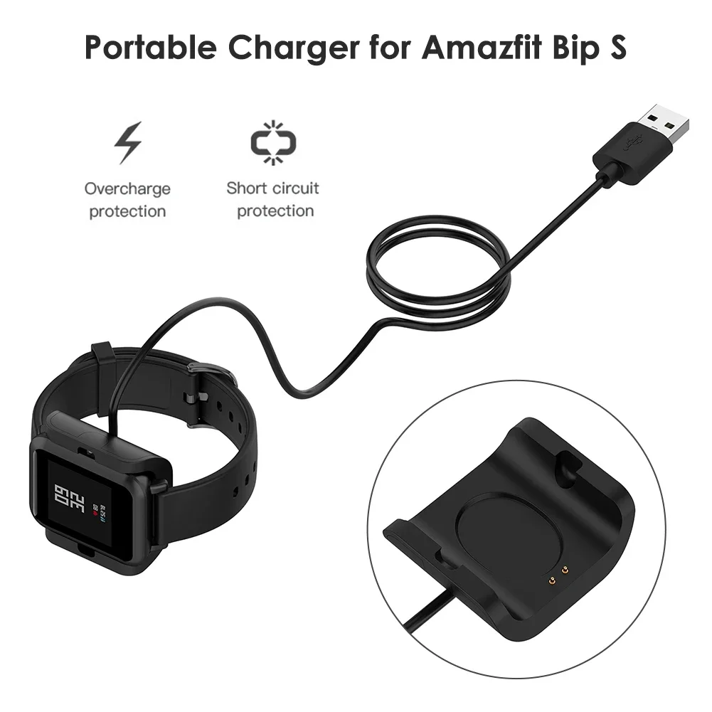USB Charger Cradle For Huami Amazfit Bip S Charging Cable Cord For Xiaomi Amazfit A1805 A1916 Dock