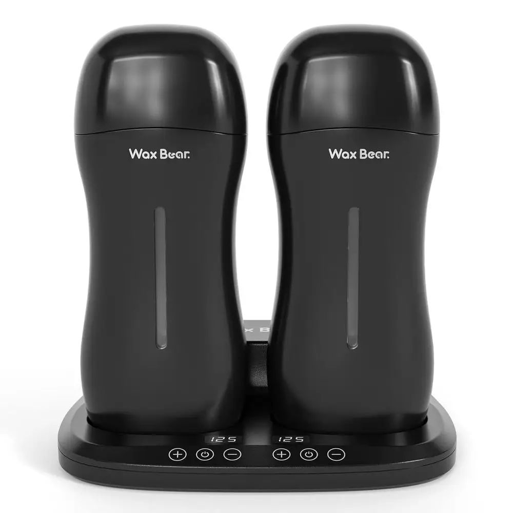 

Нагреватель для воска Wax Bear Roll On с двойными роликовыми картриджами, магнитным основанием или для удаления волос - идеально подходит для домашнего использования (черный)