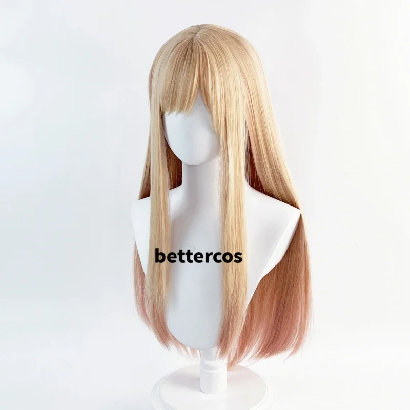 Marin Kitagawa Marin Cosplay Wigs Long Pink Gradient Heat Resistant Hair Party Wig   a wig cap