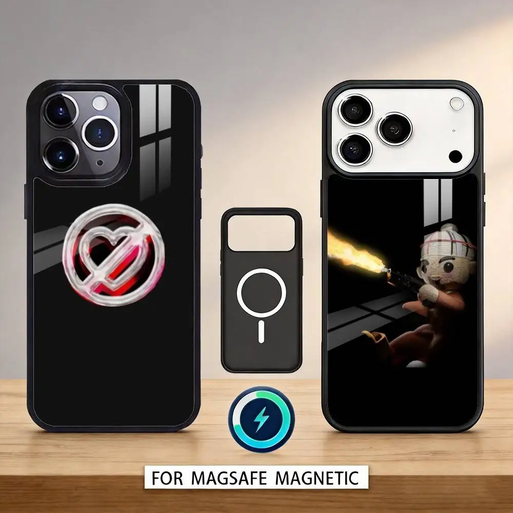 

111xpantia F-Fuerza R-Regida Phone Case Magnetic For iPhone17 16 15 14 13 12 Pro Max For Magsafe Wireless Charging Cover