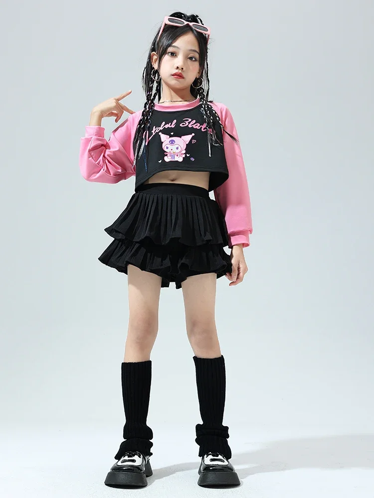 

Kids Hip Hop Dance Practice Clothes Girls Street Dance Jazz Dance Clothes Suit Cheerleader Costume Walking Show Performance