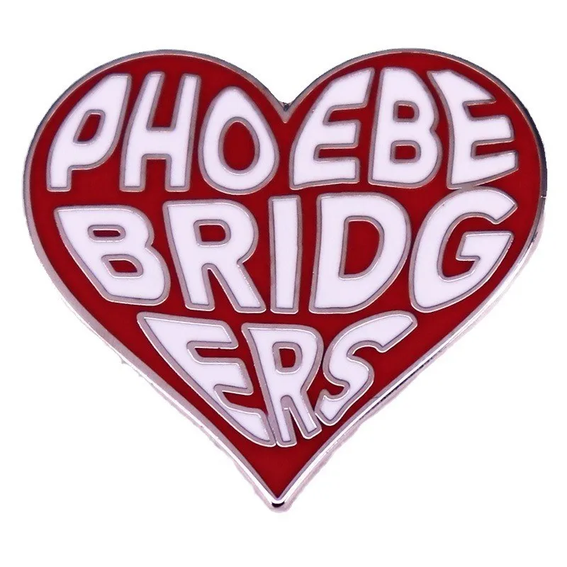 Singer Phoebe Bridgers Loving Heart Enamel Pins Fans Gifts Music Metal Brooch Badge Fashion Jewellery Accessory