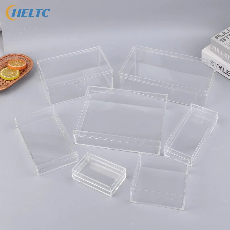 Thickened Rectangular Acrylic Storage Box High Transparency Food Gift Packaging Plant Landscaping Transparent Box