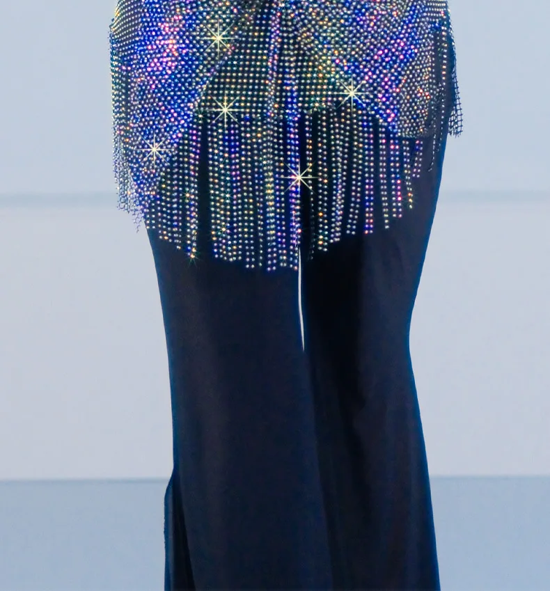 

Adult Oriental Dance Hip Belt Sequins Butterfly Tassel Fringe Scarf Belly Dance Practice Performance Wear